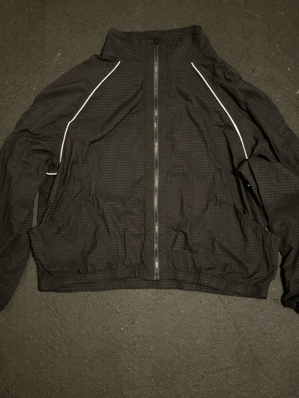 Avia Black Windbreaker with White Piping